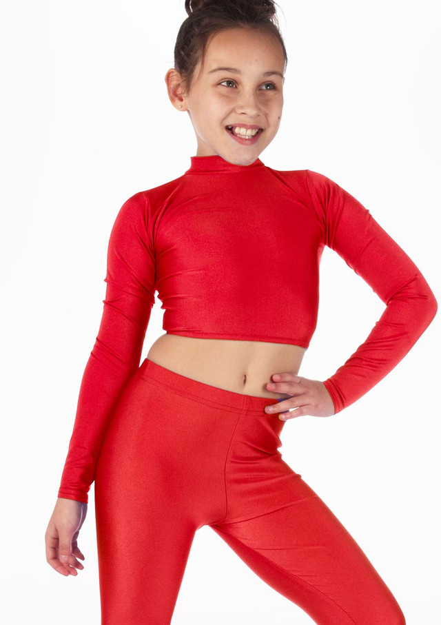 Alegra Girls Shiny Raya Dance Top Red Main [Red]