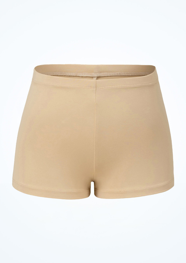 Bloch Girls Starr High Waist Shorts Sand Front [Tan]