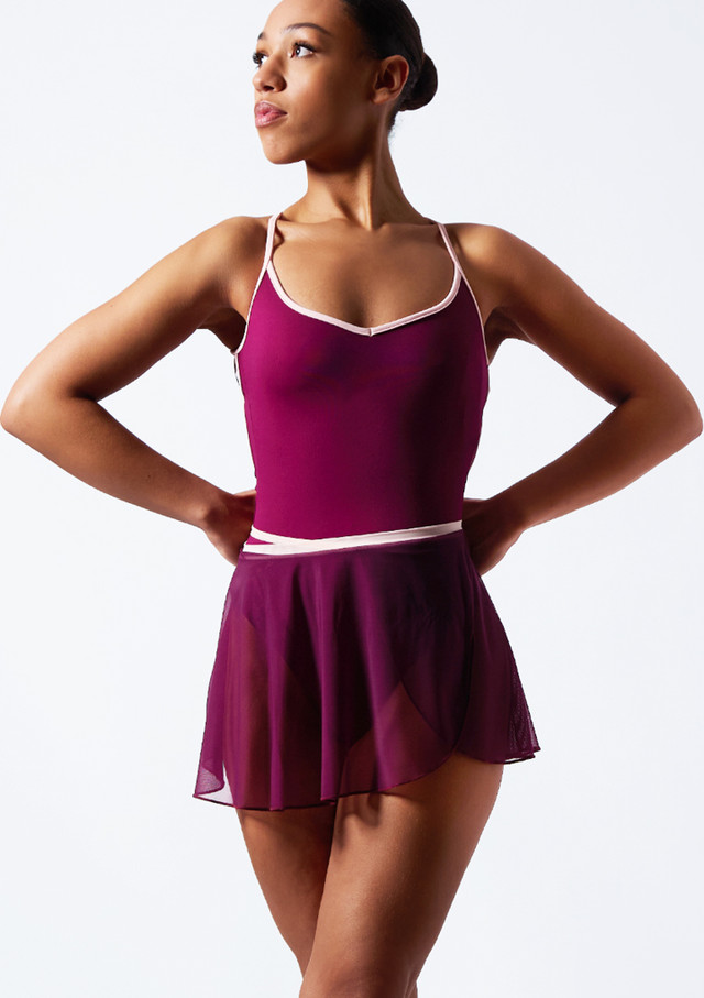 Intermezzo Elsa Wrap Skirt Burgundy Front [Red]